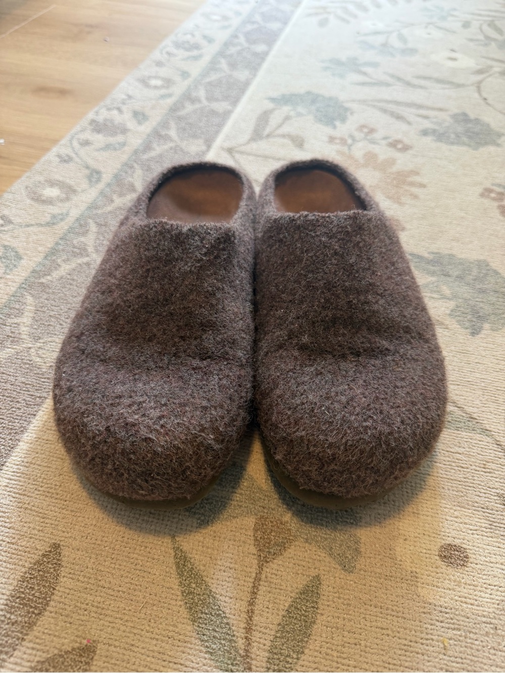 Eastland Brown felt wool Slip-On Clog - Picture 2 of 6